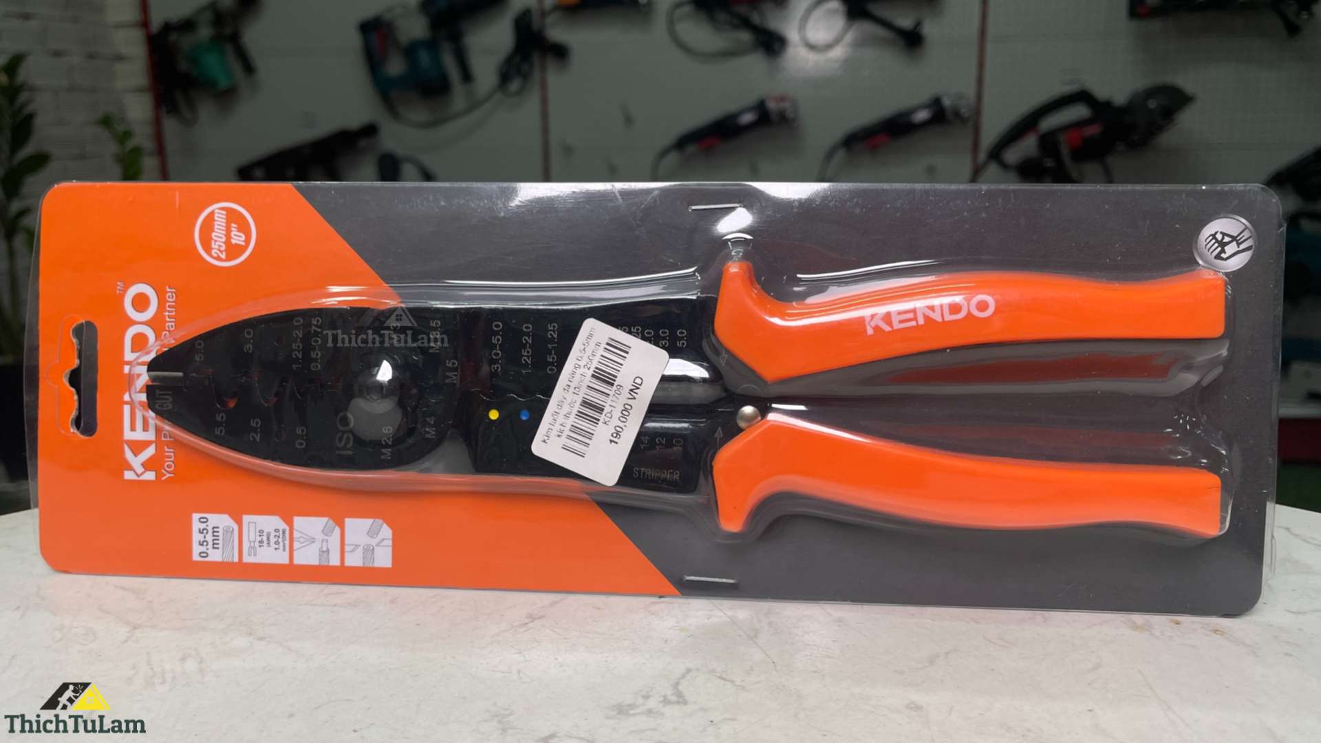 Kìm tuốt dây đa năng 0.5-5mm kích thước 10inch 250mm Kendo 11709