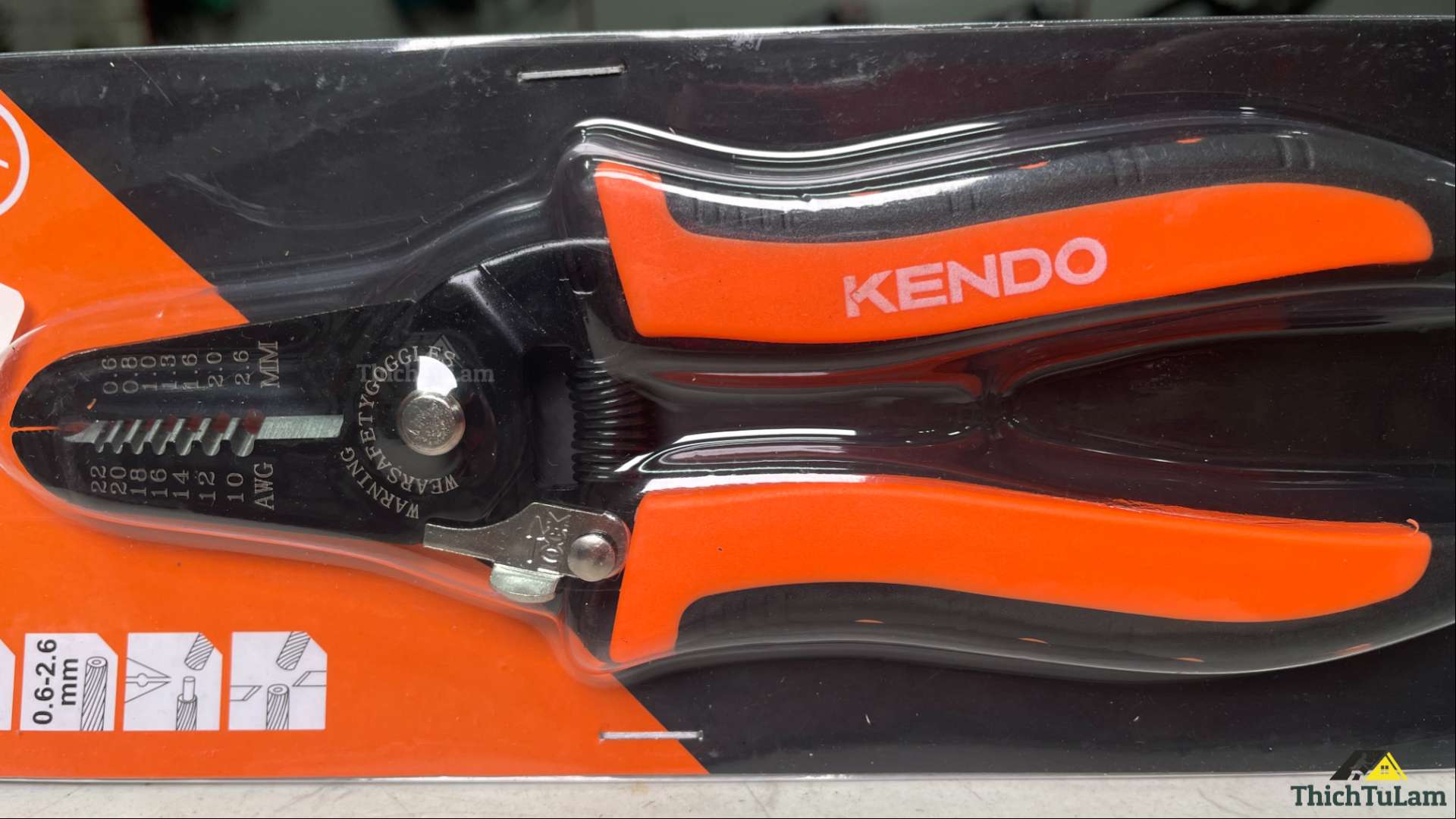 Kìm tuốt dây điện 0.6-2.6mm kích thước 7inch 175mm Kendo 11703