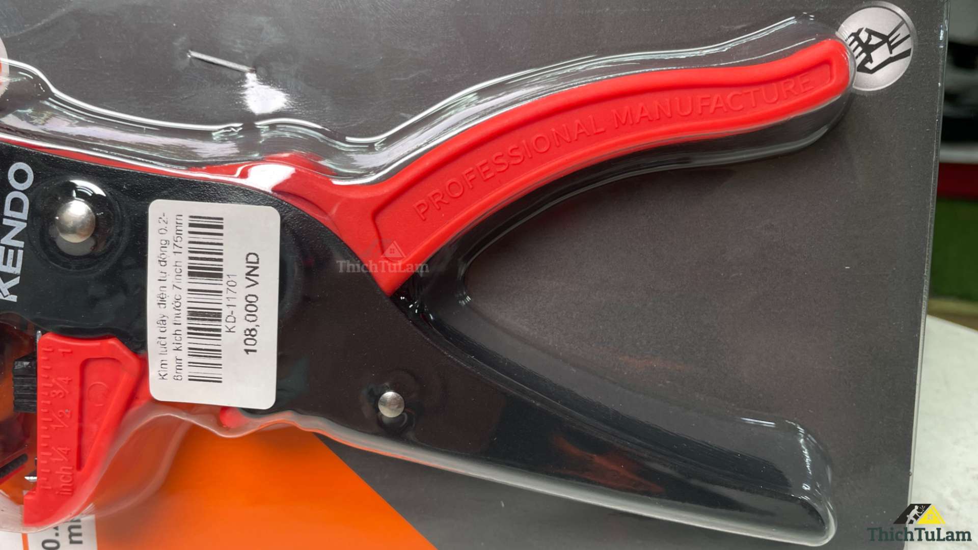 Kìm tuốt dây điện tự động 0.2-6mm kích thước 7 inch 175mm Kendo 11701