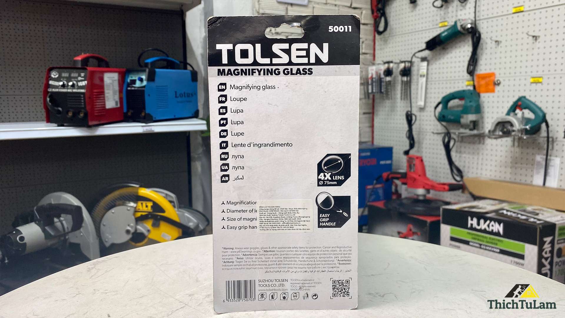 Kính lúp 4x Φ75mm Tolsen 50011