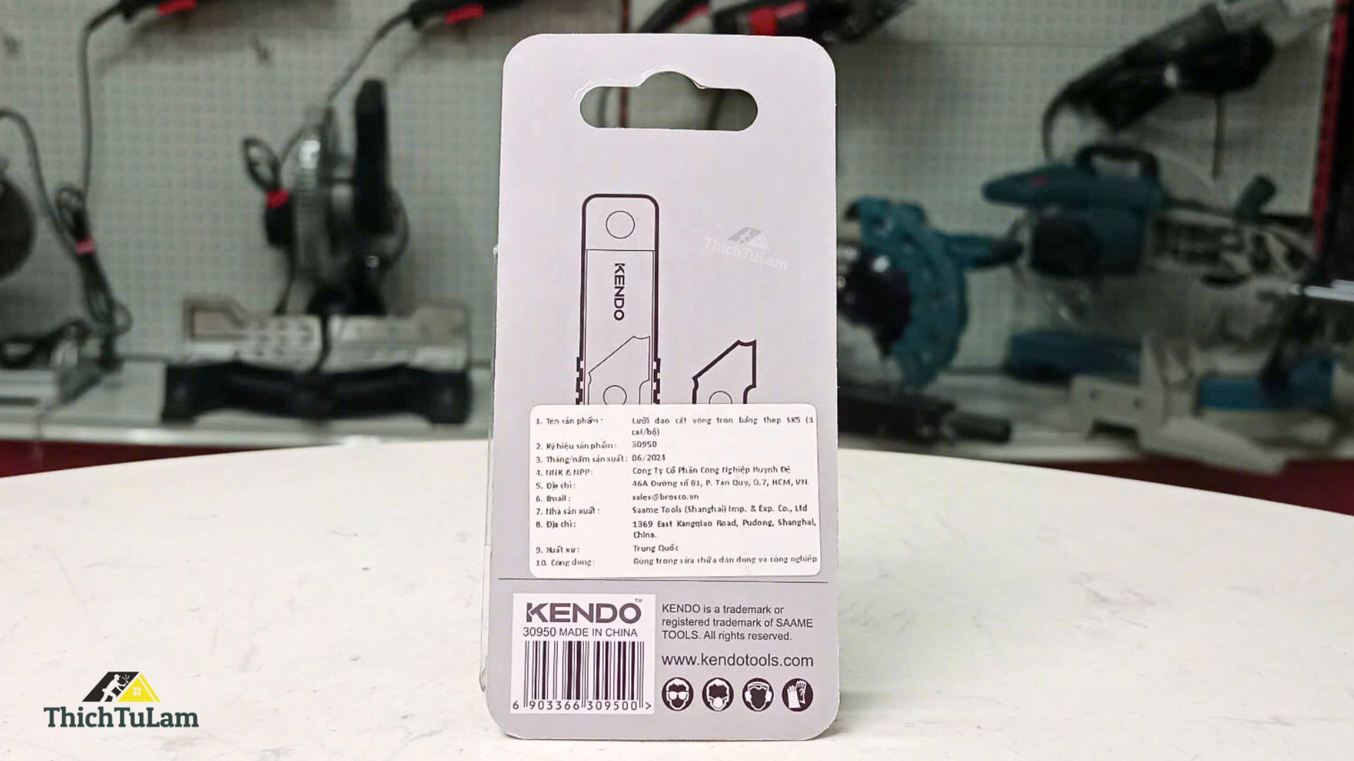 Lưỡi dao cắt vòng tròn bằng thép SK5 (3 cáibộ) Kendo 30950