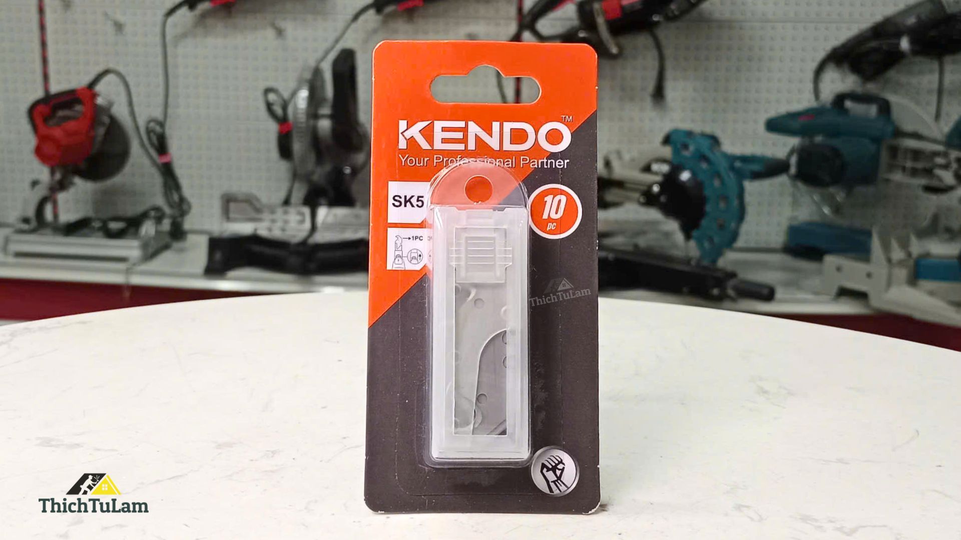 Lưỡi dao móc bằng thép SK5 (10 cáibộ) Kendo 30657