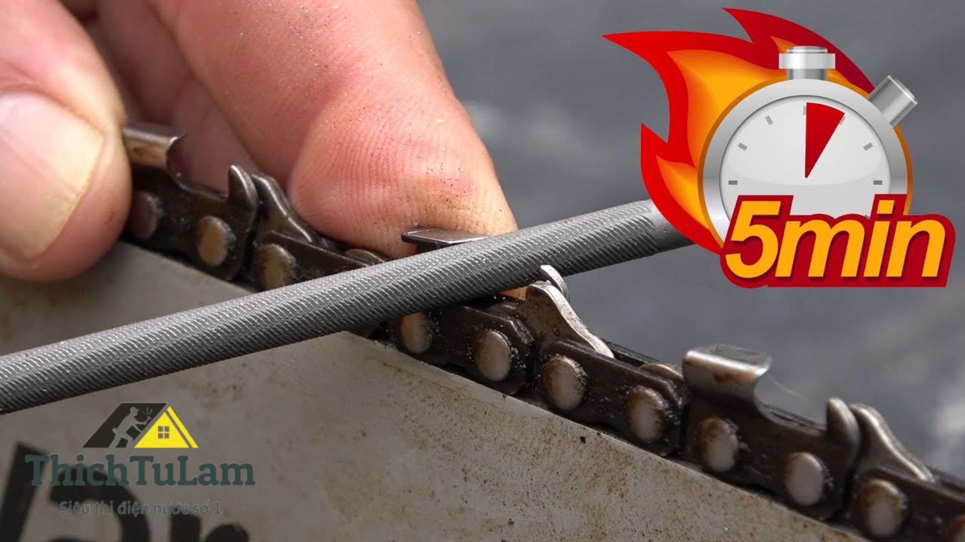 Mài lưỡi máy cưa xích