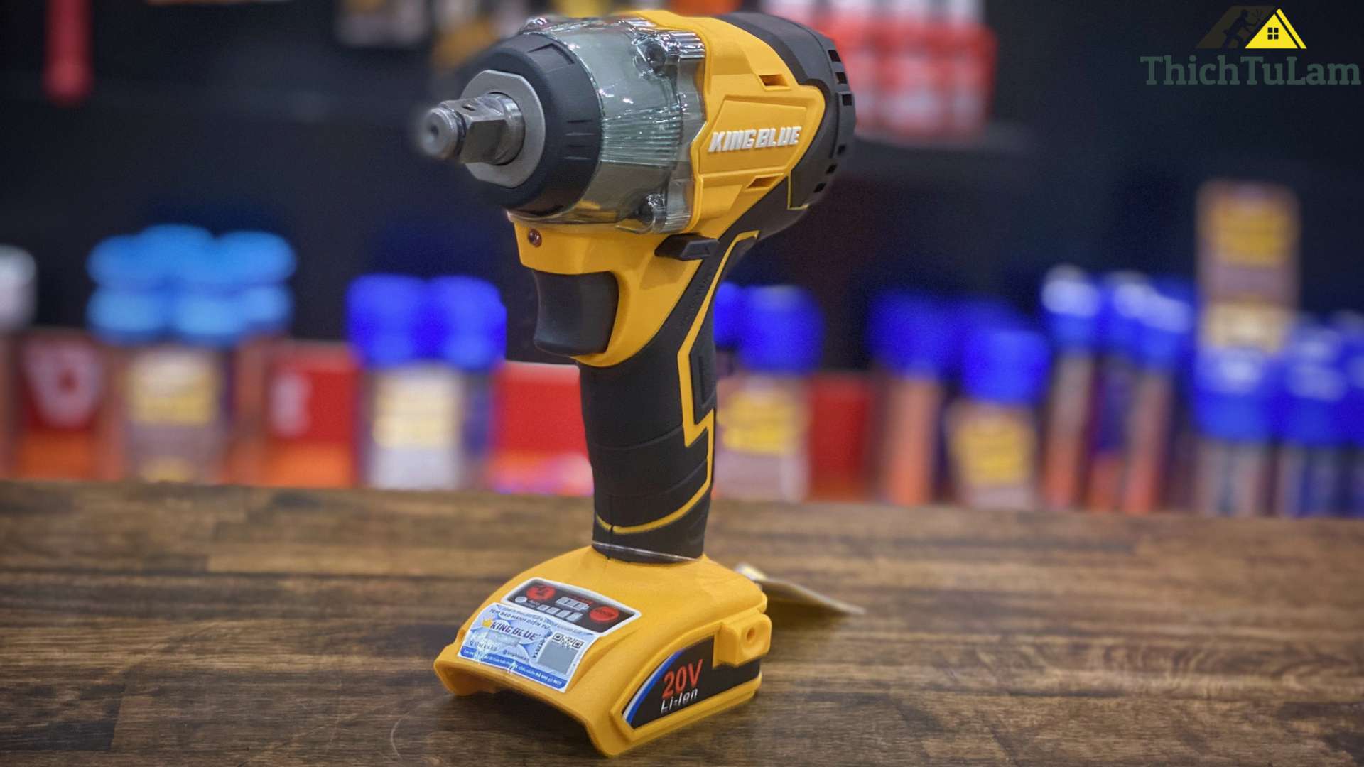 máy bắn bu lông pin 560Nm 18V Kingblue KD18SD (Chân pin Dewalt)