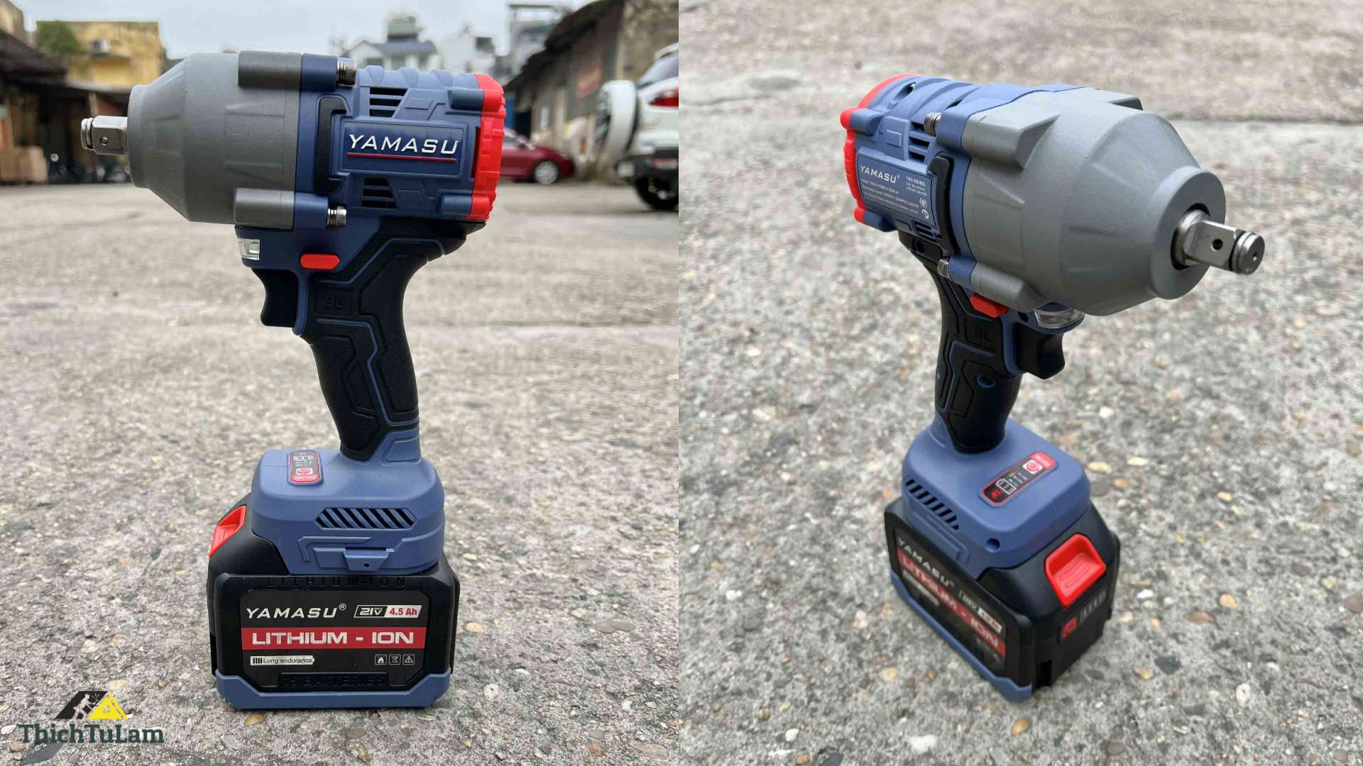 máy bắn bu lông pin 21v lực siết 800Nm Yamasu M800BL