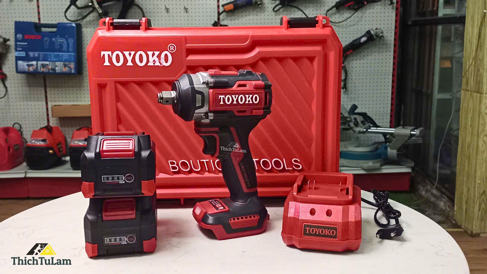 Máy bắn bu lông pin M21V 550Nm Toyoko T20550F (2 pin + 1 sạc) - 4