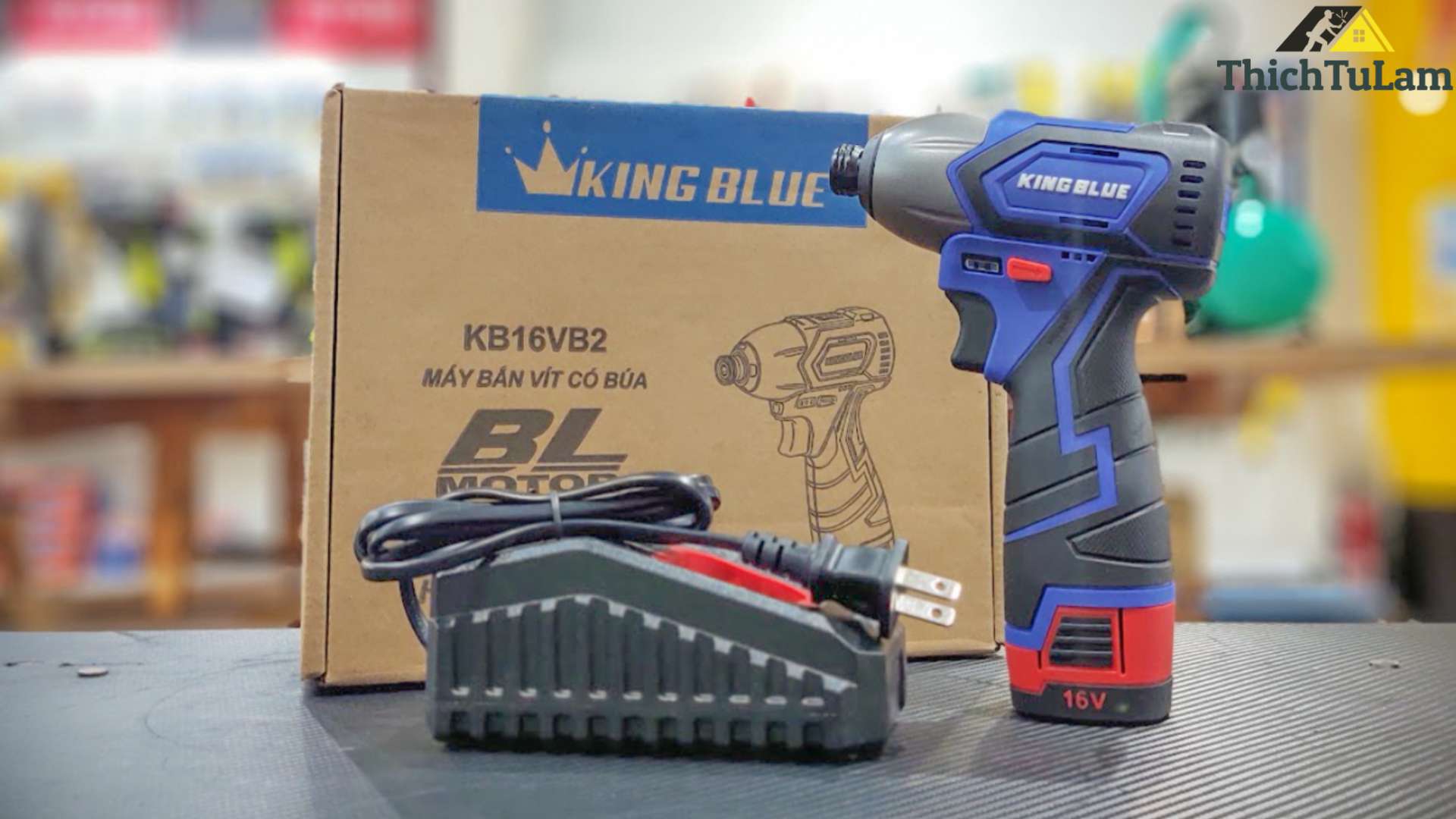 Máy bắt vít pin 16.8V Kingblue KB16VB2 lực 160Nm