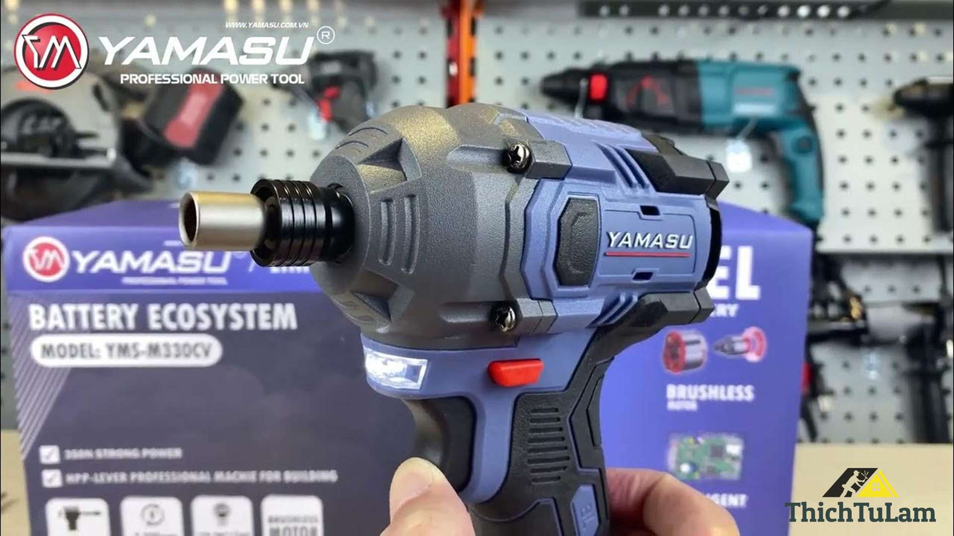 Máy bắt vít pin 21v lực siết 330Nm Yamasu M330CV