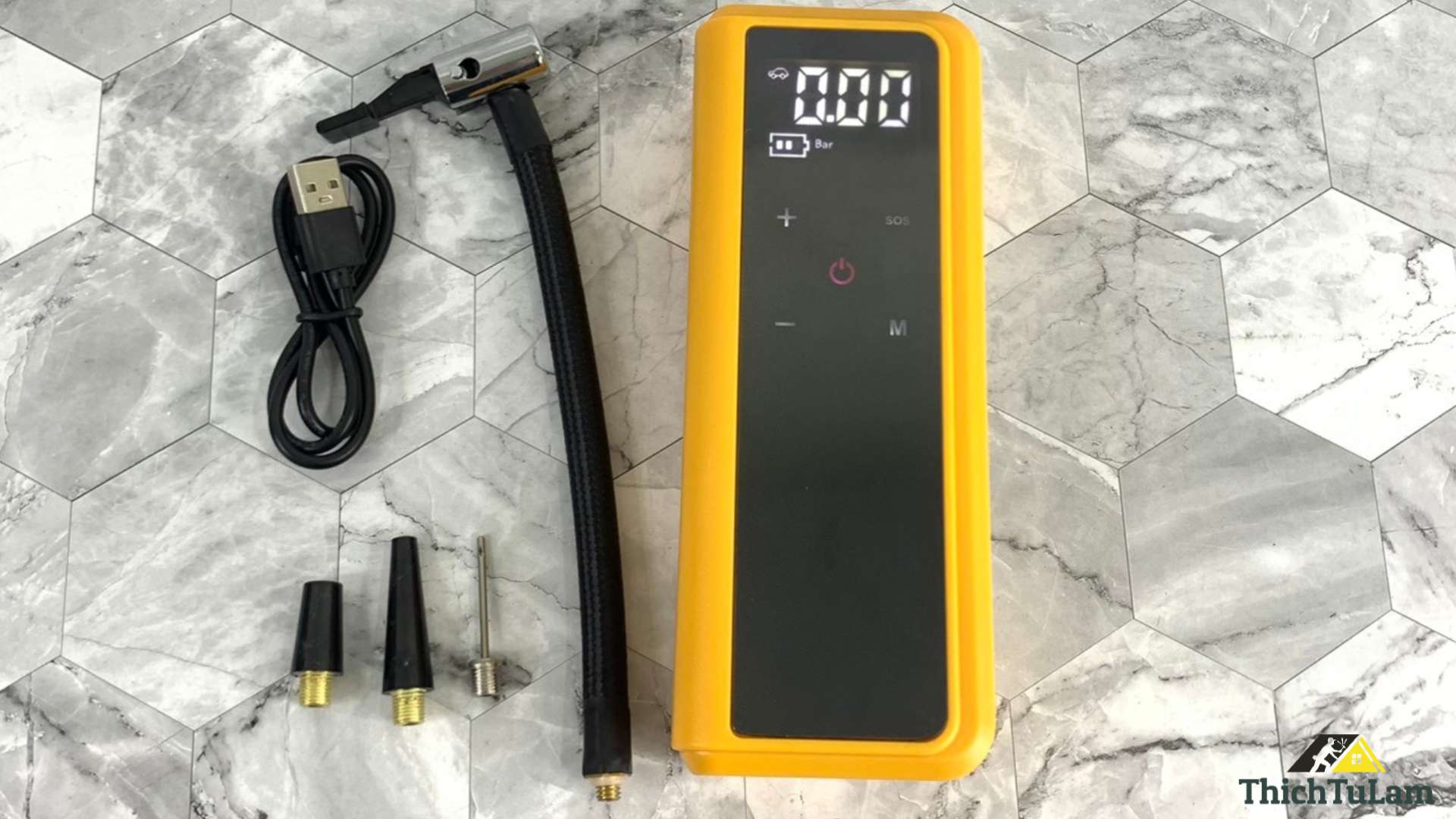 Máy bơm hơi pin mini Hukan HK-AP0060kid