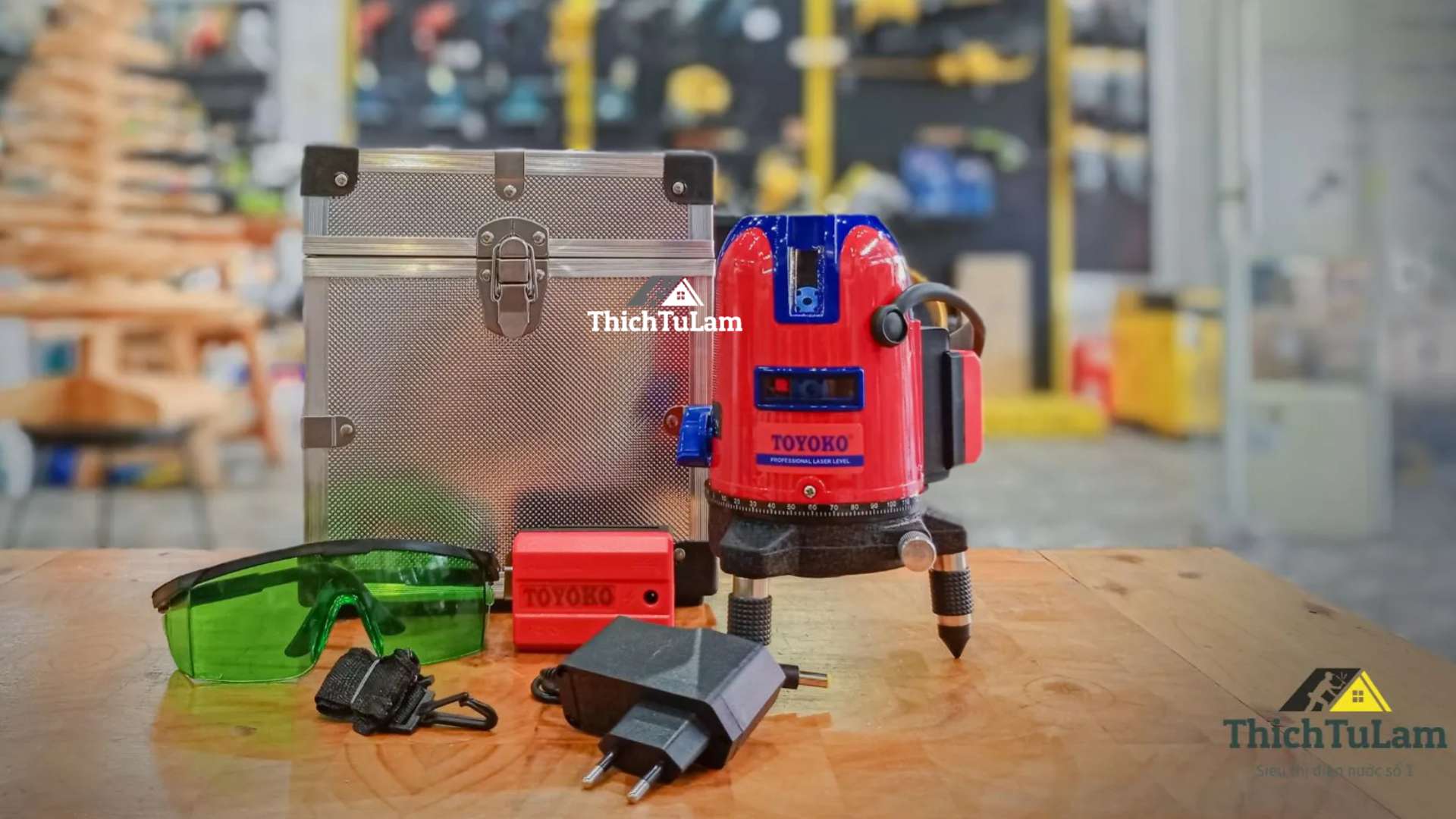 Máy cân mực laser 5 tia xanh siêu sáng Toyoko TYK5LP