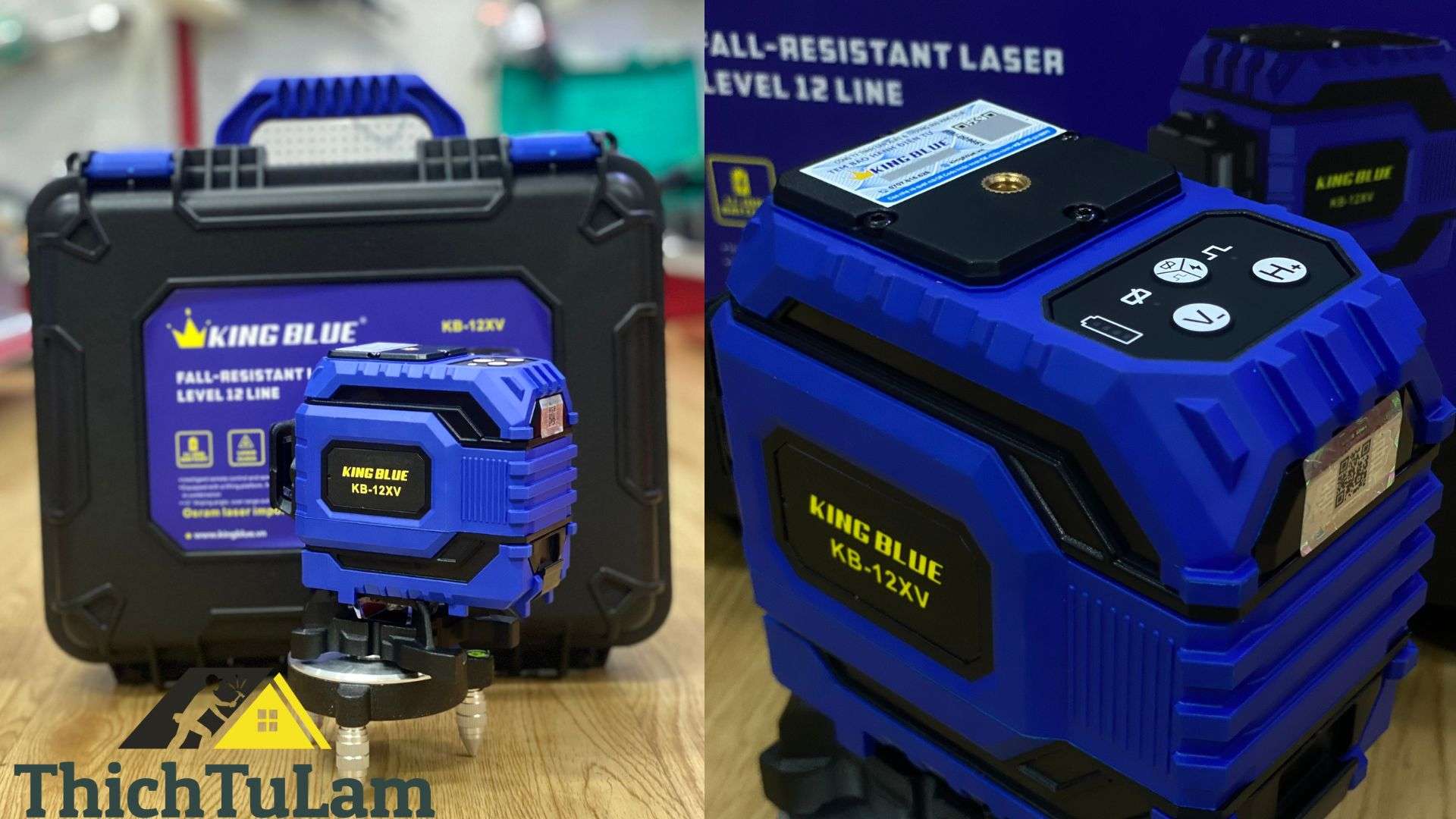 MÁY CÂN MỰC 12 TIA XANH KINGBLUE KB-12XV