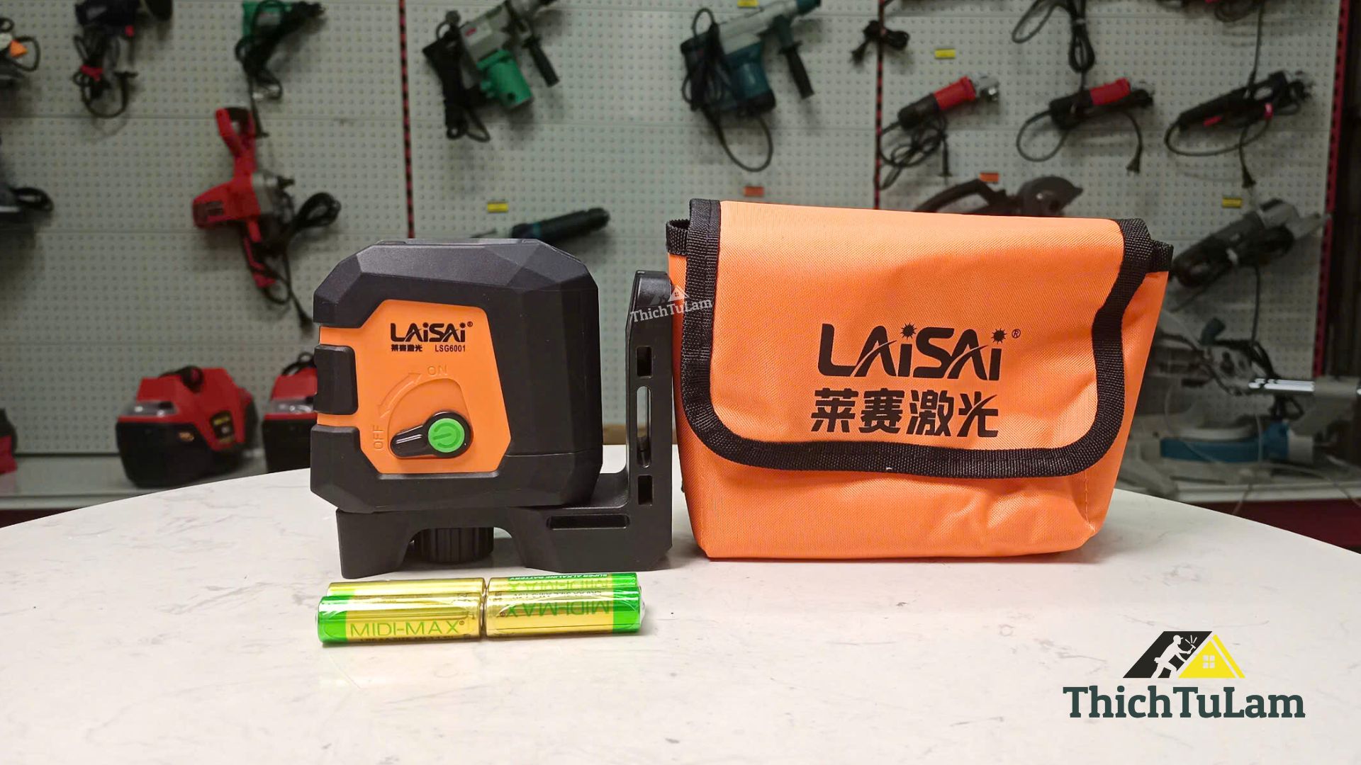 Máy cân mực laser 2 tia xanh Laisai LSG6001