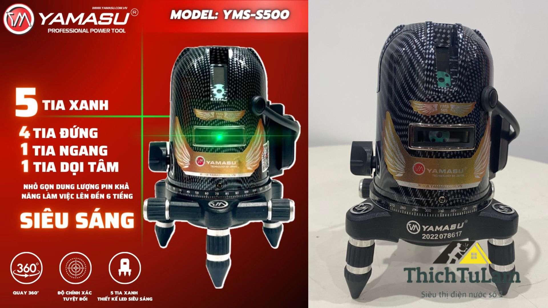 Máy cân bằng laser YAMASU S500