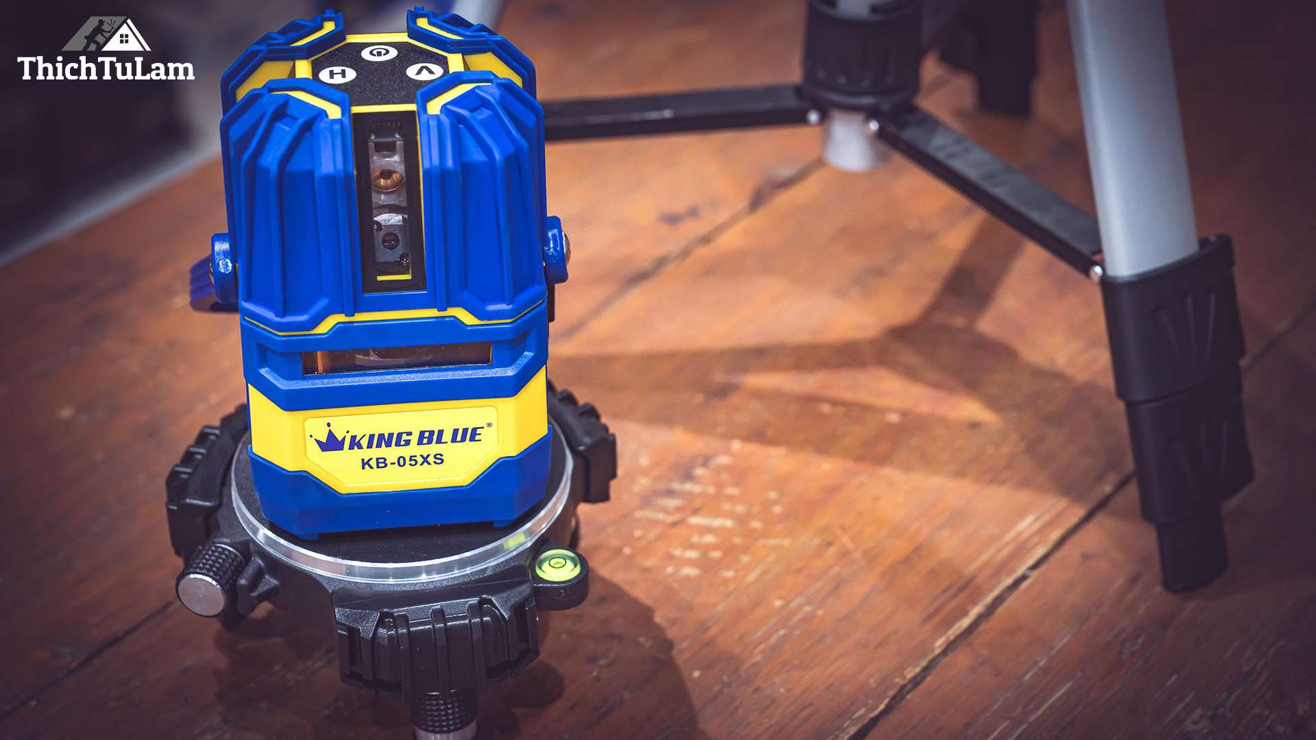 Máy cân mực tia Laser 5 tia xanh chống nước chống rơi vỡ Kingblue KB-05XS