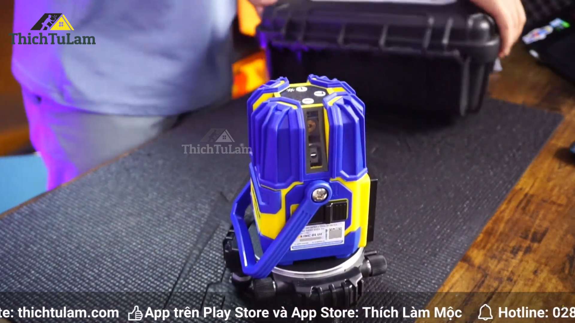 Máy cân mực tia Laser 5 tia xanh Kingblue KB-05XS