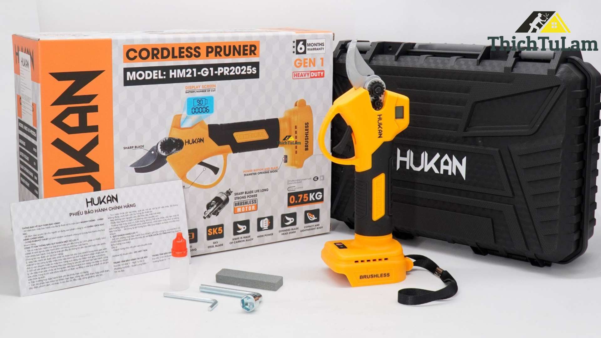 Máy cắt cành pin 21V Hukan HM21-G1-PR2025S