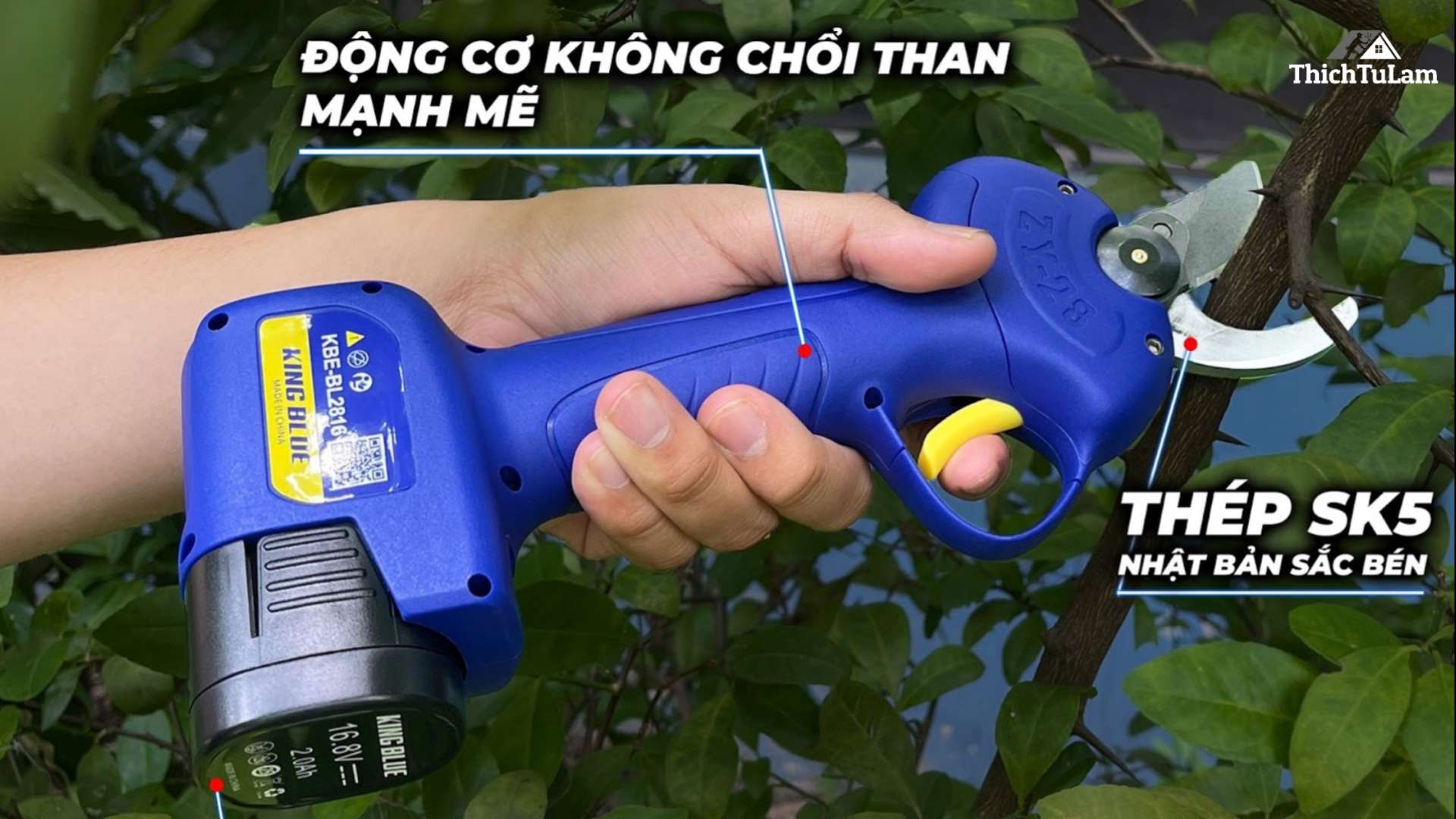 Máy cắt cành pin Kingblue