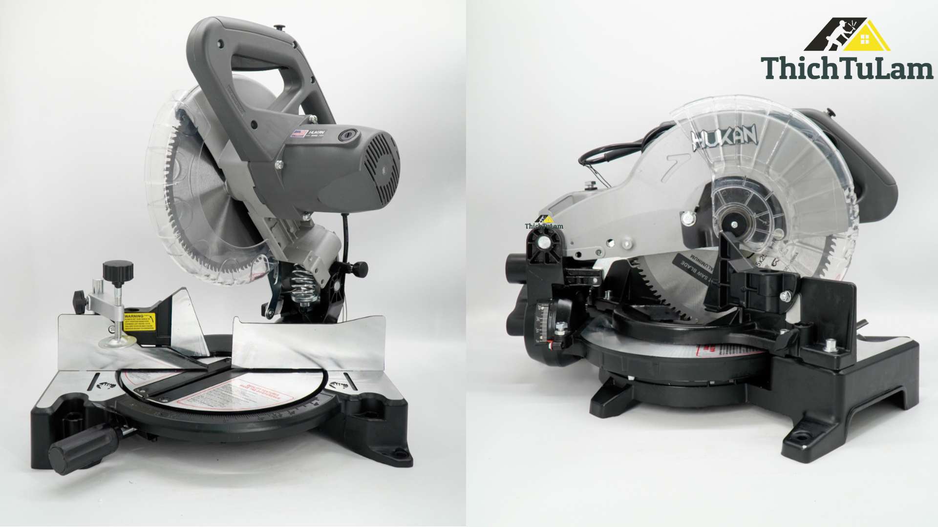 Khả năng nghiêng/xoay Máy Cắt Nhôm Hukan Lưỡi 255mm G2-045D-CN255