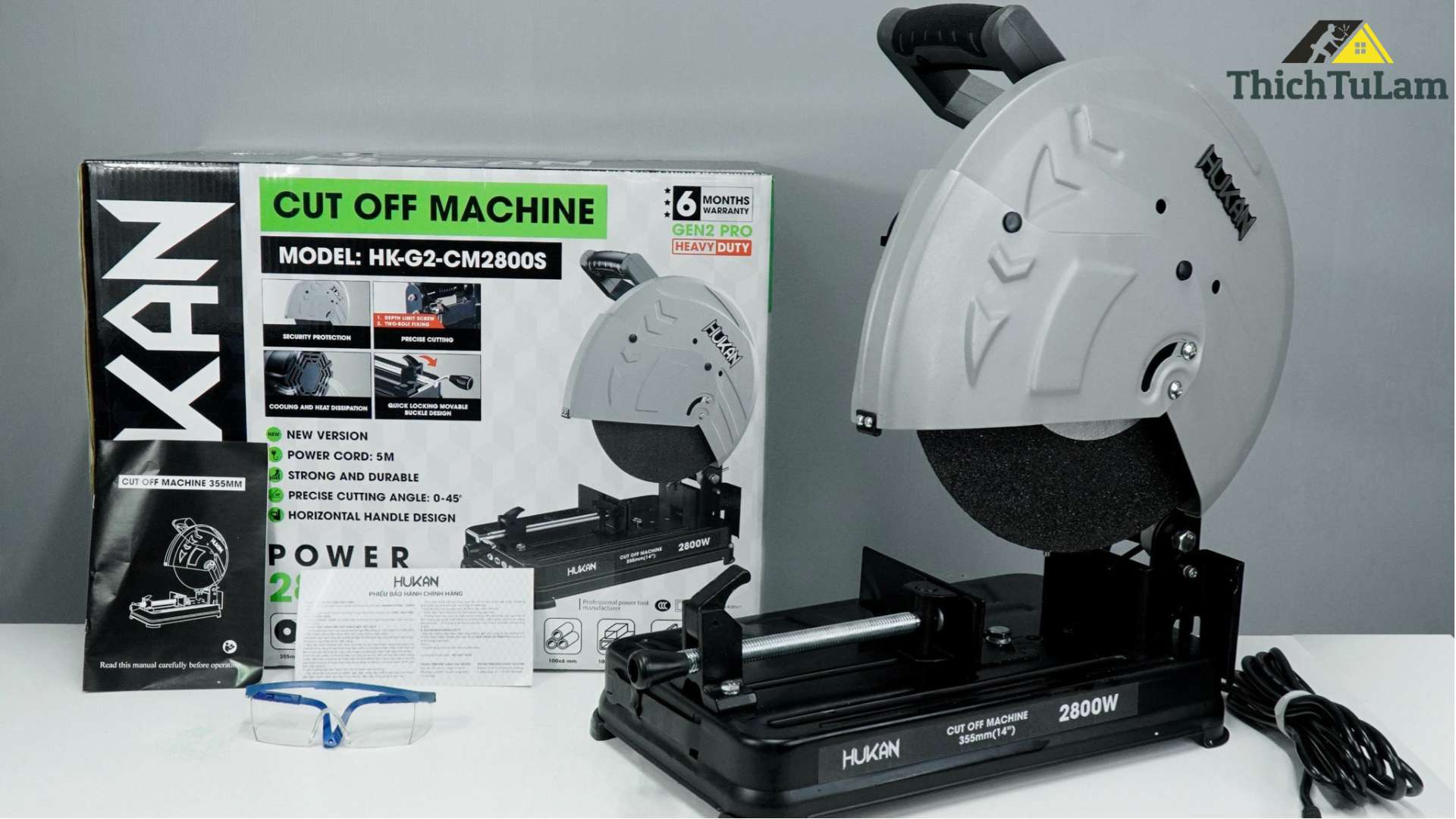 Máy cắt sắt 2800W 355mm Hukan HK-G2-CM2800S