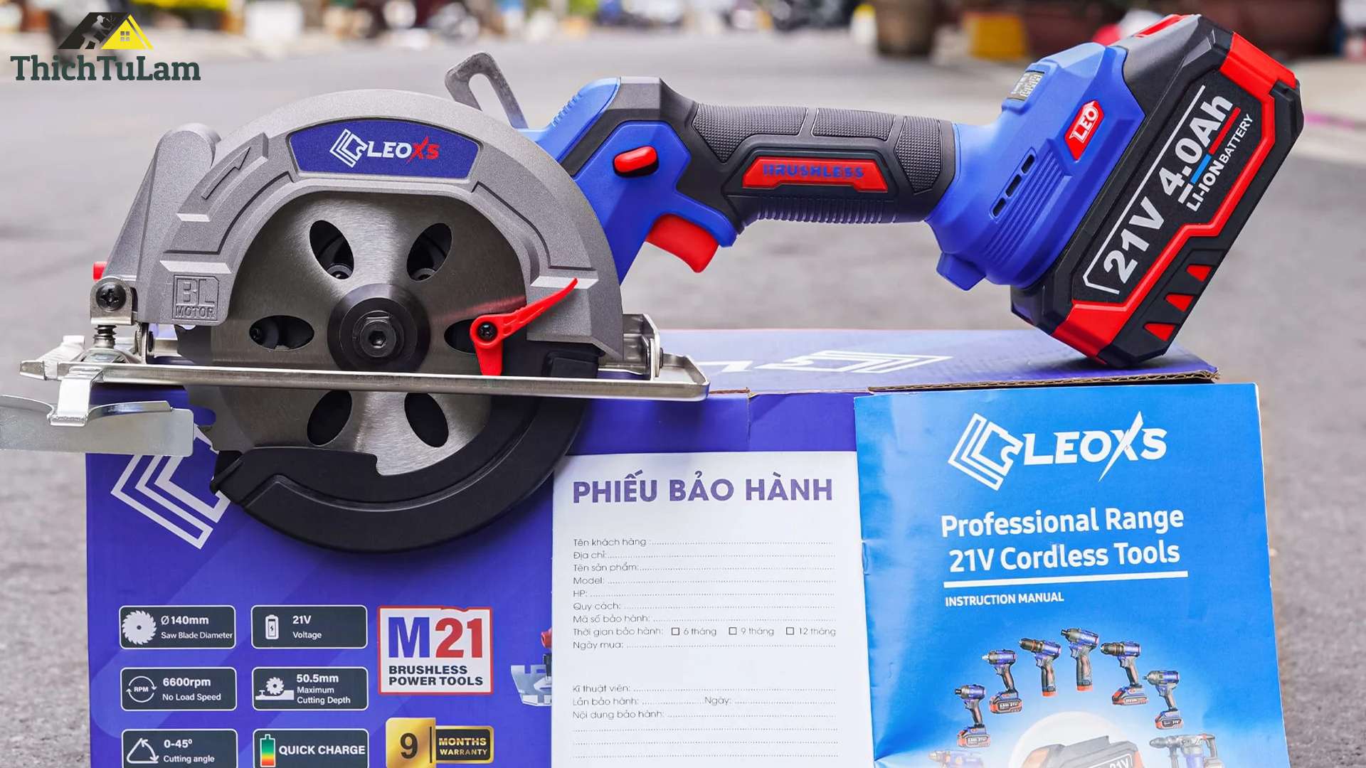 Máy cưa dùng pin Leo