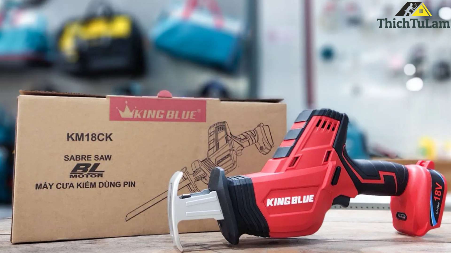 Thân máy cưa kiếm pin 18V Kingblue KM18CK (Chân pin Makita)