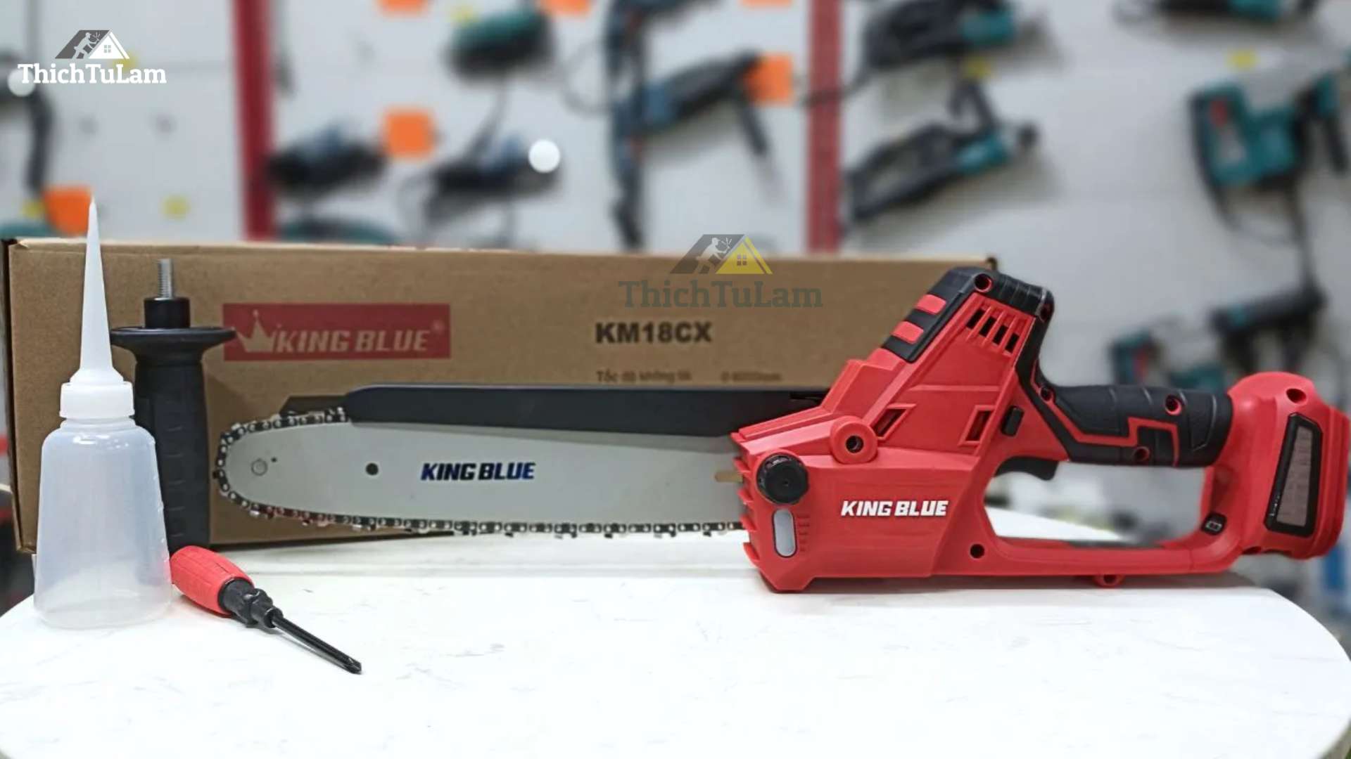 Máy cưa xích pin Kingblue KM18CX bộ