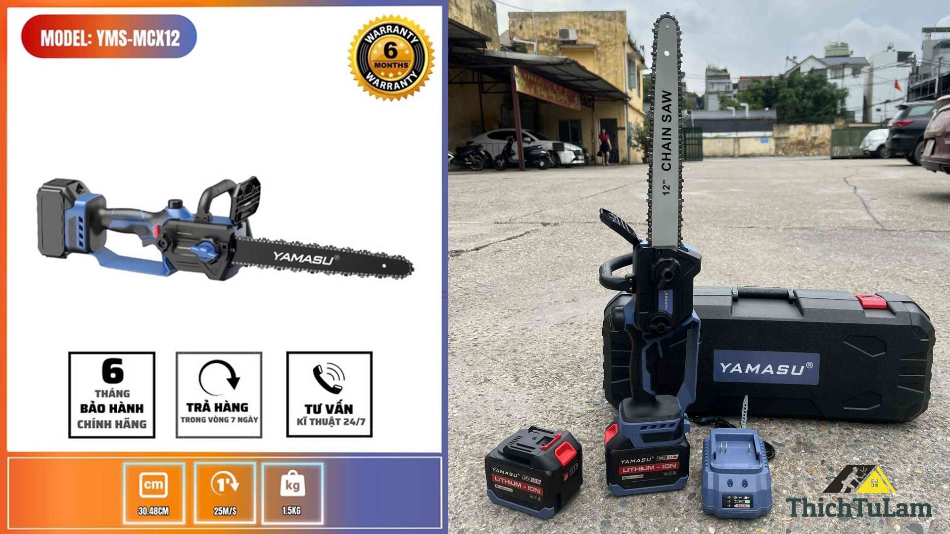 Máy Cưa Xích Pin Yamasu YMS-M12CX