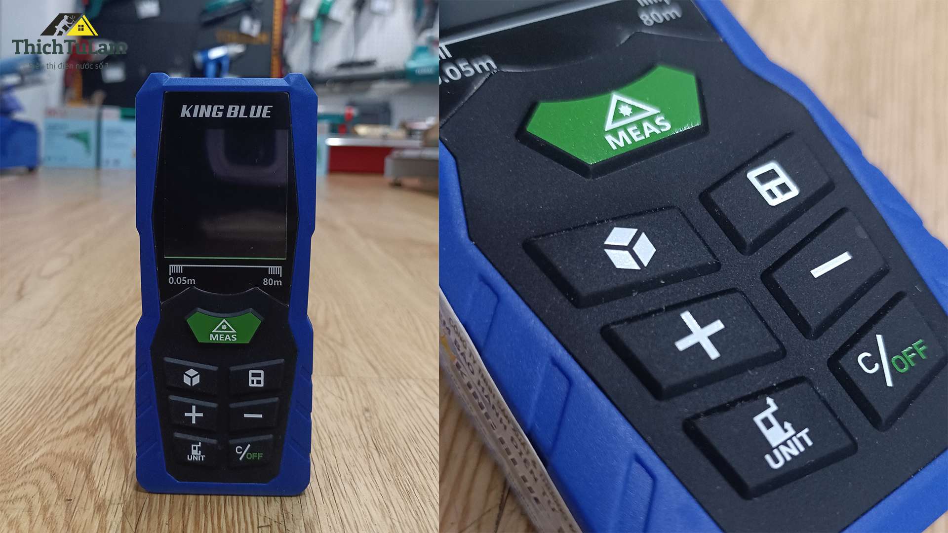 CHI TIẾT MÁY ĐO KHOẢNG CÁCH LASER XANH KINGBLUE KNZ-80R