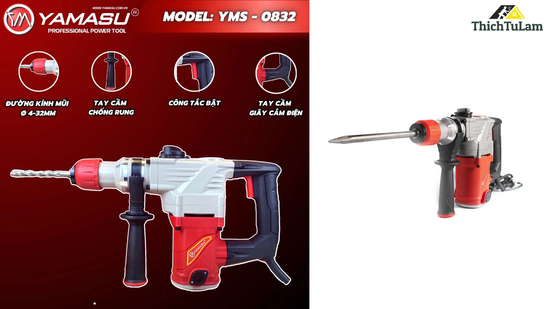 Đánh giá máy đục bê tông YAMASU-0832 chuyên cho dân công trình