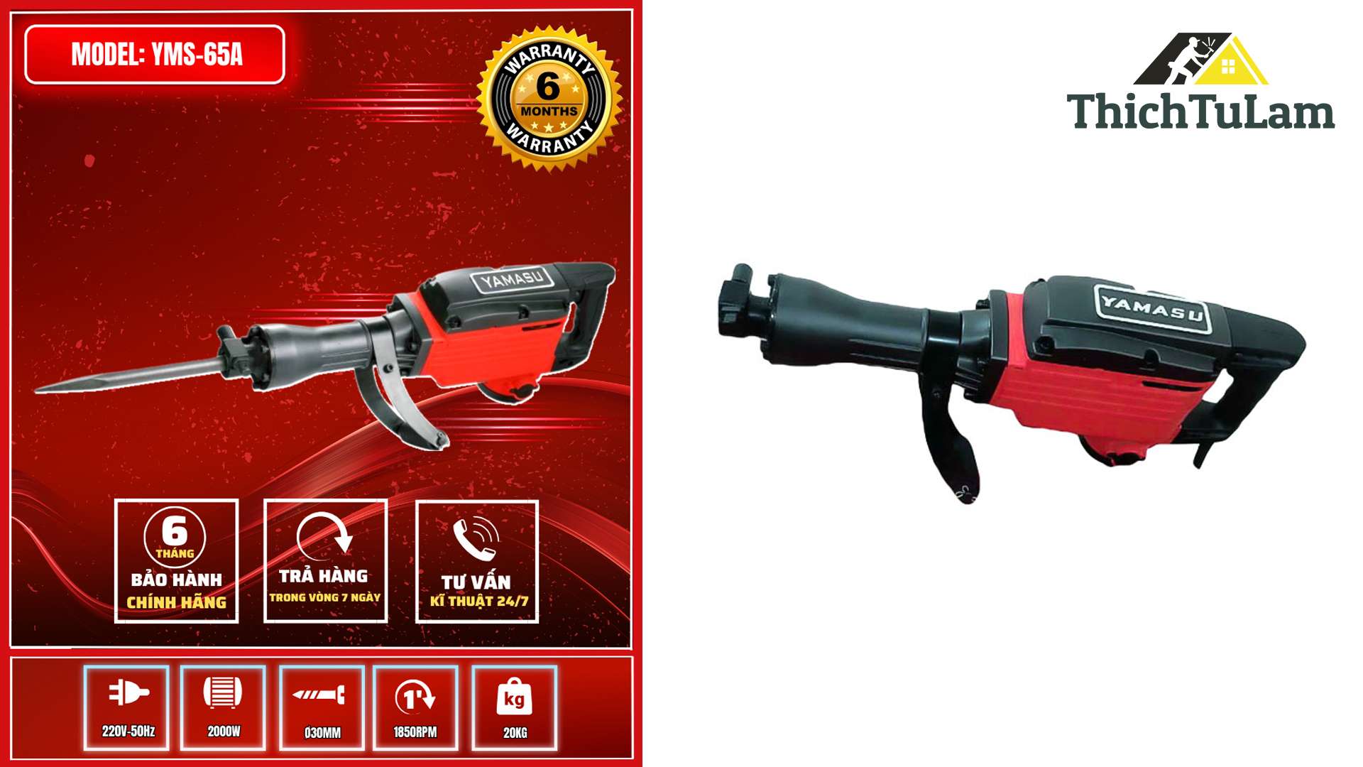 Máy Đục Bê Tông Yamasu YMS-65A