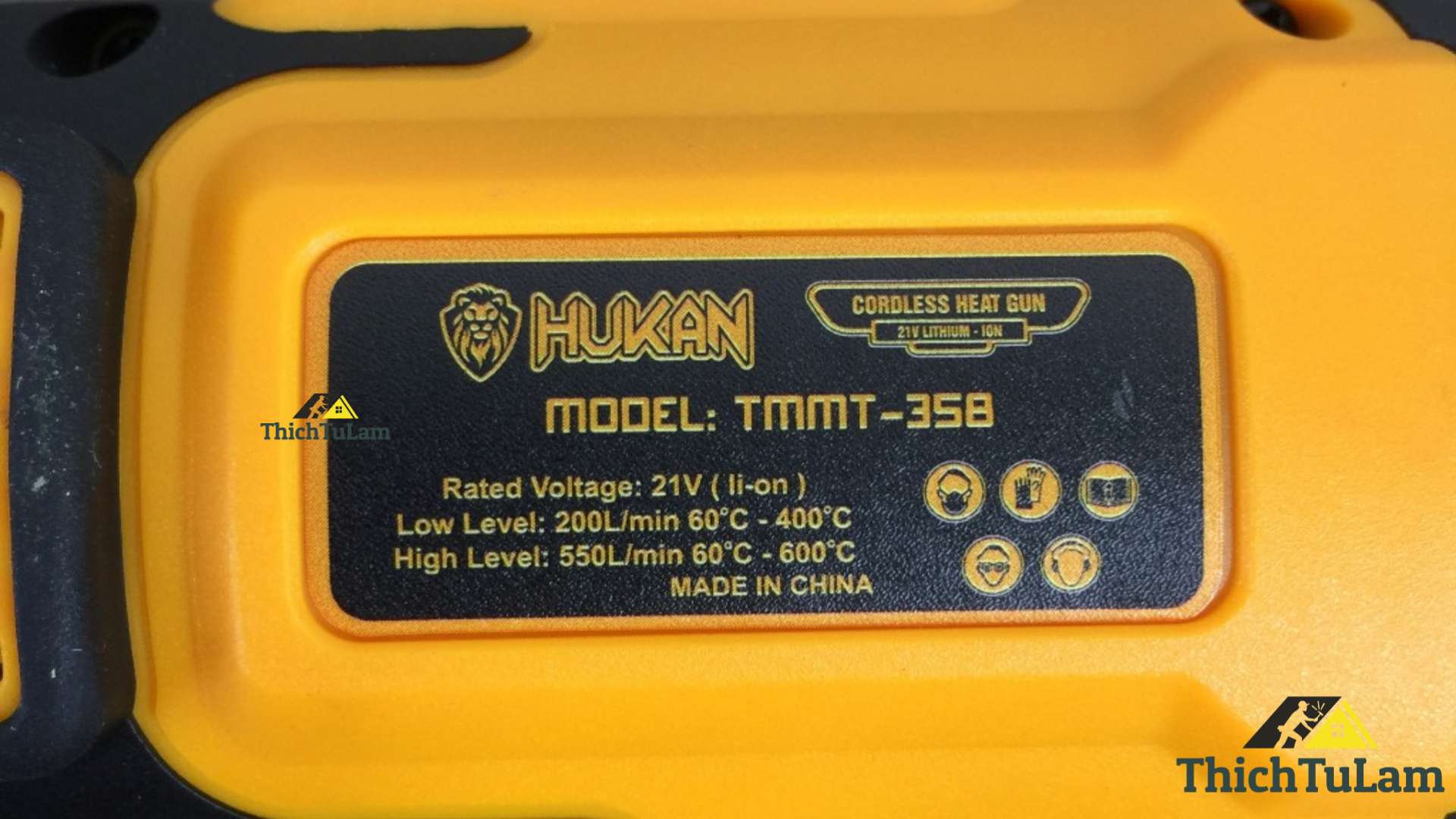 Thông số kỹ thuật Máy khò nhiệt pin Hukan 21V TMMT-358-T