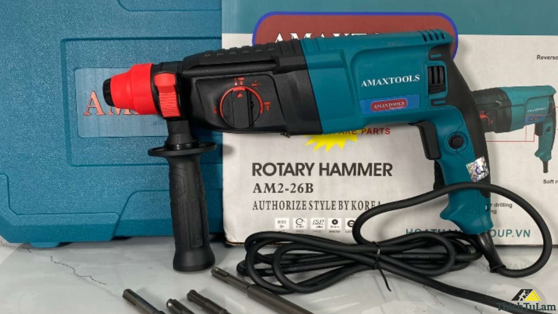 Máy khoan bê tông điện 3 chế độ 800w Amaxtools AM2-26B