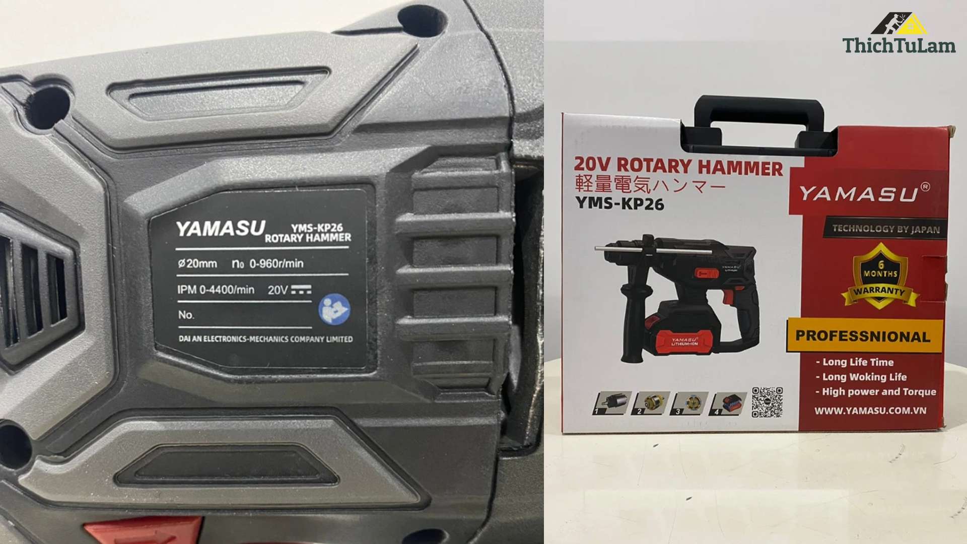 Máy khoan bê tông pin Yamasu KP26