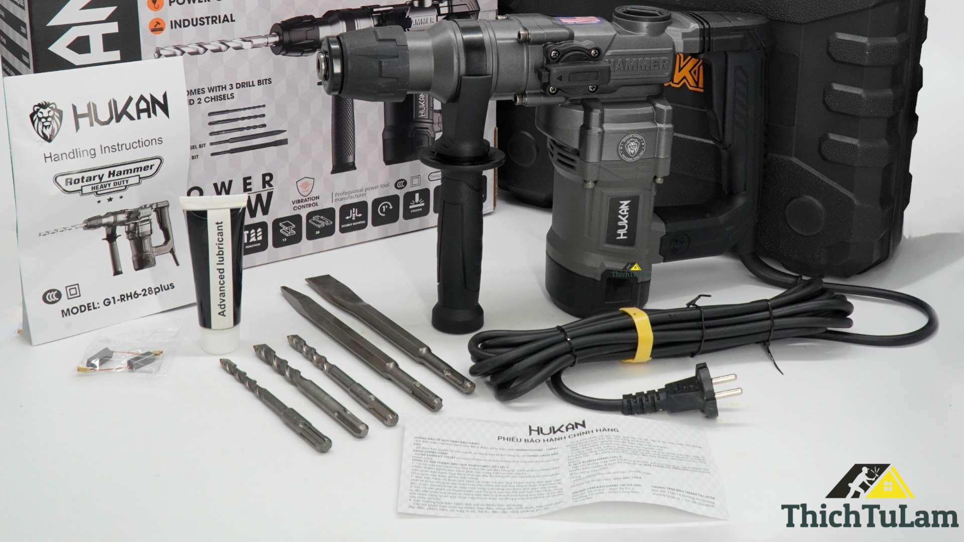 Máy khoan đục bê tông điện 1020W Hukan G1-RH6-28PLUS