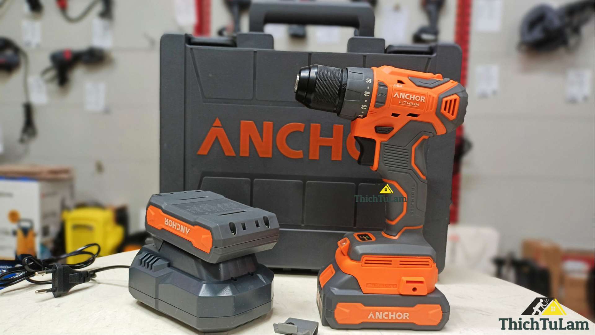 Máy khoan pin 20V 10mm Anchor M20-DCE1 (pin phổ thông)