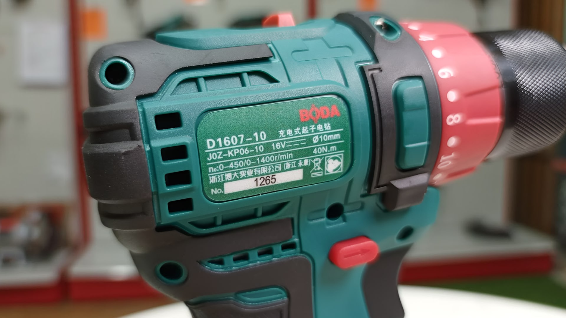 Máy khoan pin 16V, đầu kẹp 10mm BODA D1607-10