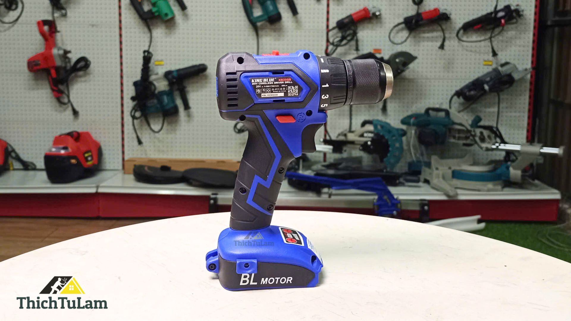 Máy khoan pin 20V 50Nm (bộ 1 pin 1 sạc) Kingblue KB20QB1 (Chân pin Bosch)