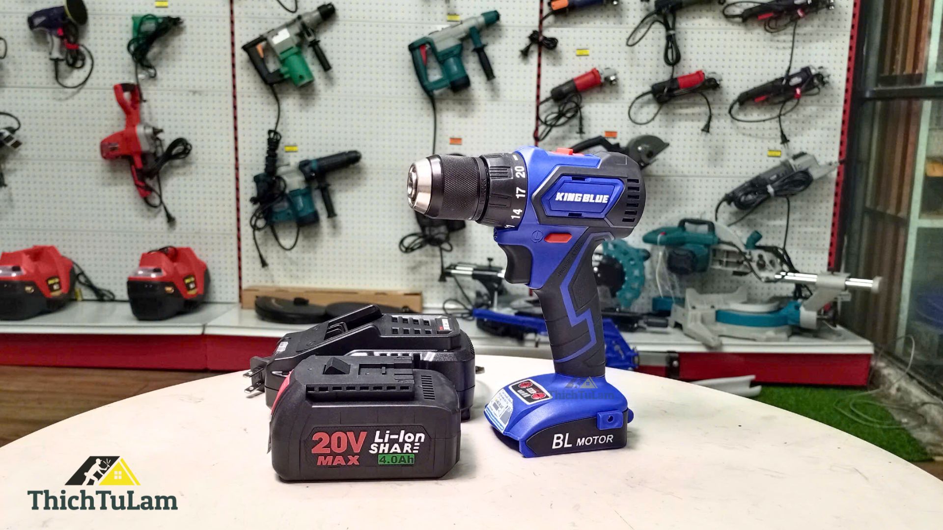 Máy khoan pin 20V 50Nm (bộ 1 pin 1 sạc) Kingblue KB20QB1 (Chân pin Bosch)