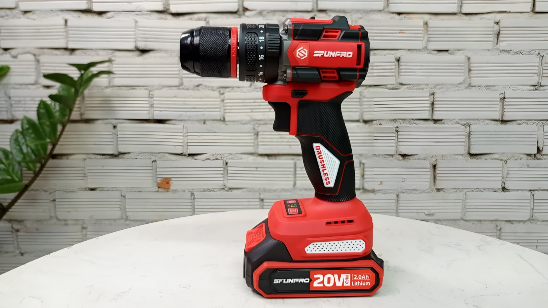 Máy khoan Pin 20V động lực 13mm (2 pin + 1 sạc) Sfunpro S20BL6813R.2