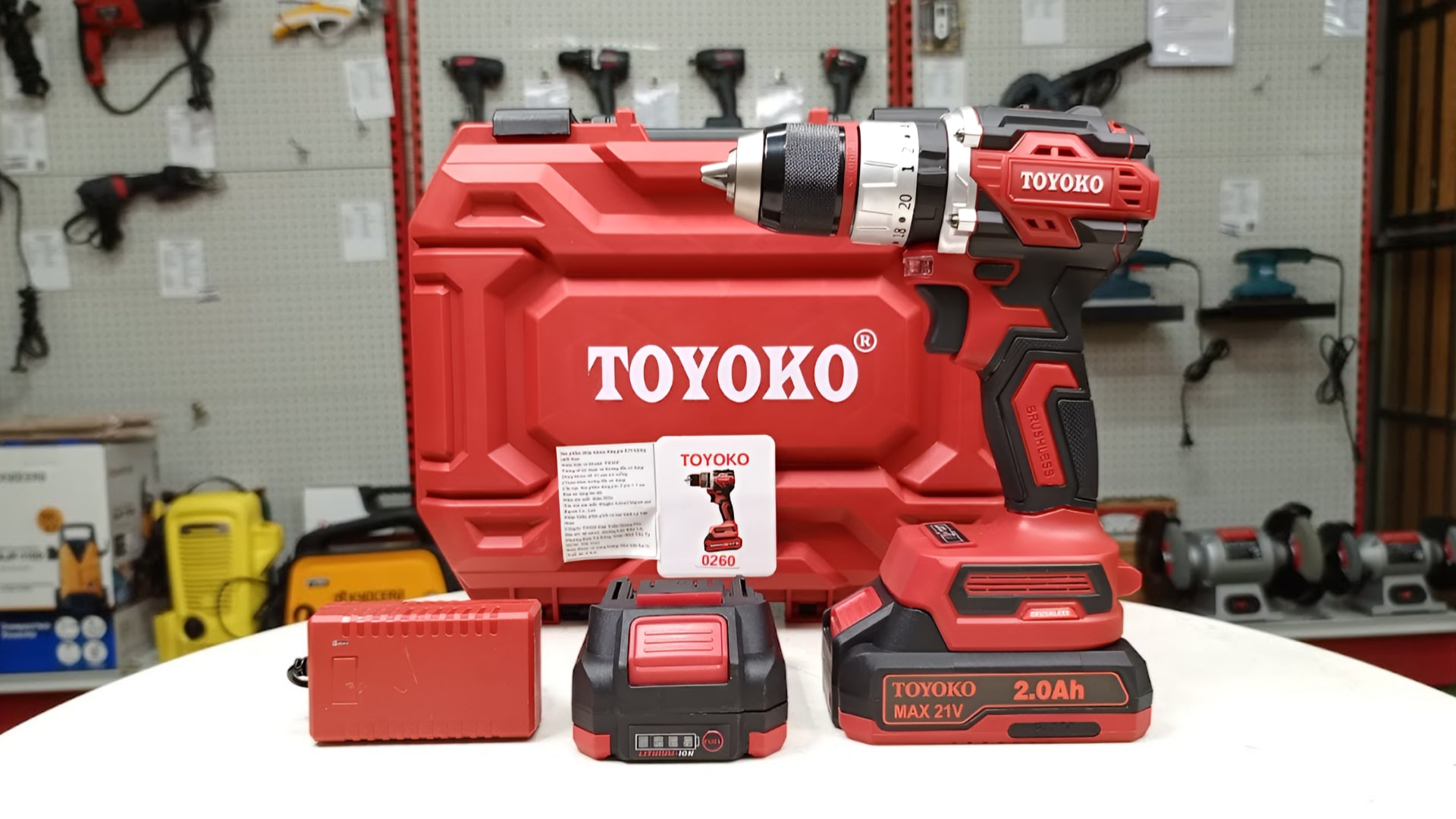 Máy khoan pin 21V 13mm 60Nm Toyoko T0260F