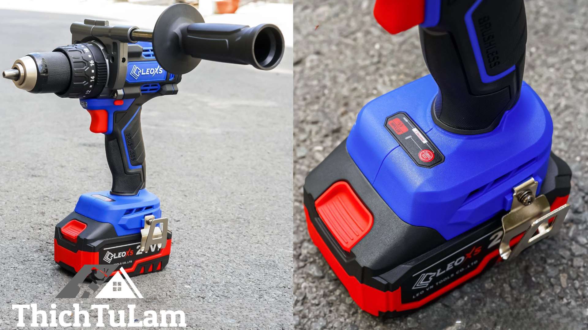 Máy khoan pin 13mm 3 chức năng có khóa tự động LEOXS LXS-ID13145ATC