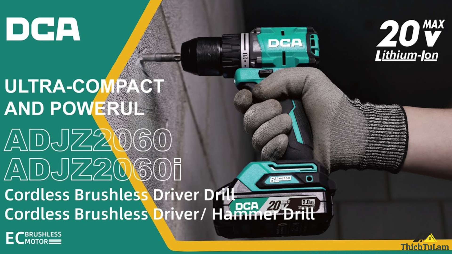 Máy khoan pin DCA ADJZ2060