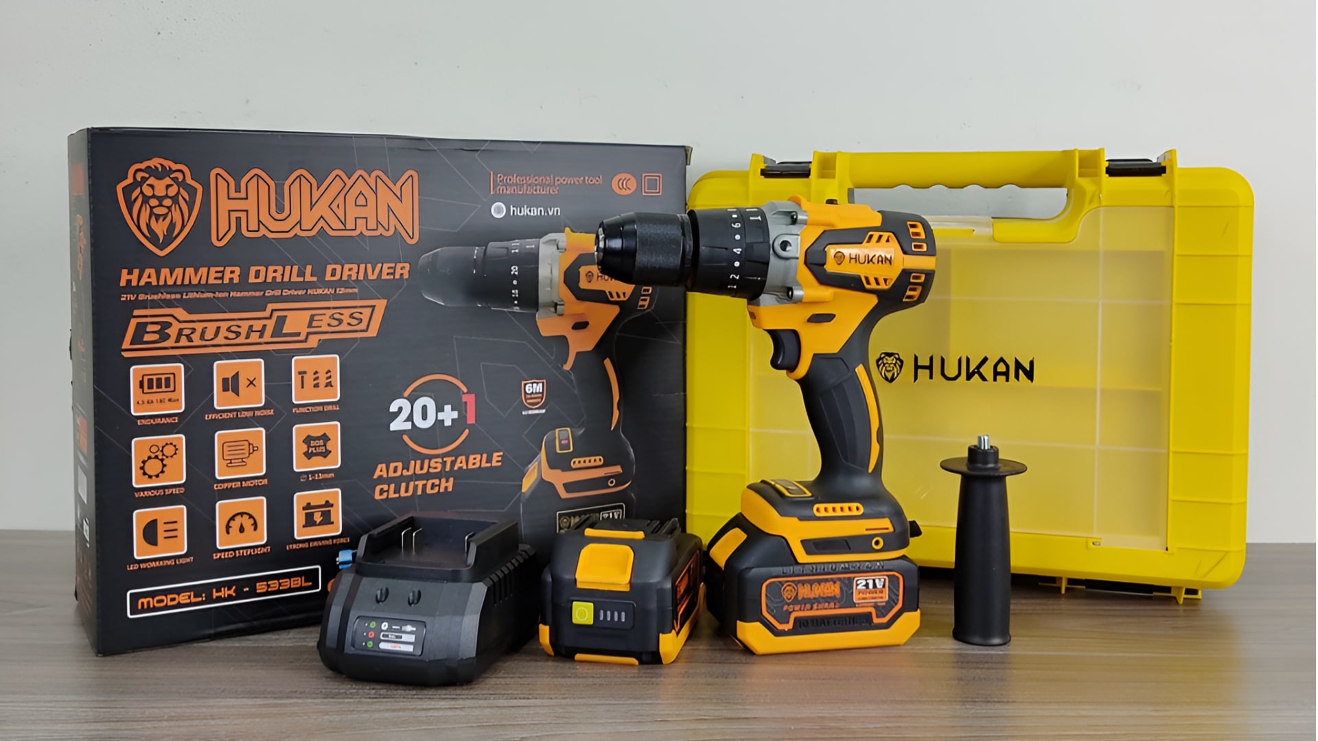 Máy khoan pin Hukan HK 533 BL