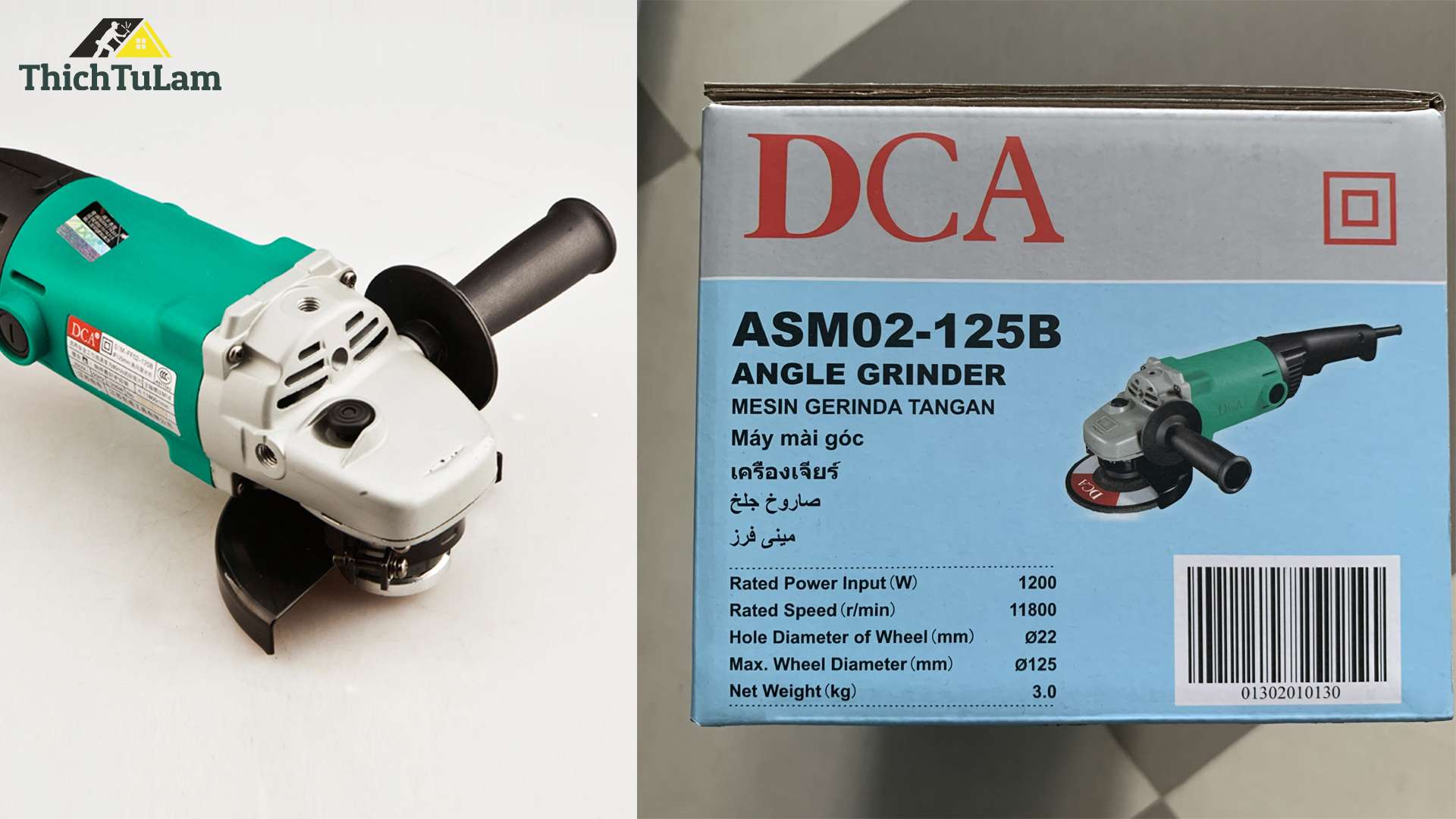 Máy mài góc đĩa 125mm 1200W DCA ASM02-125B