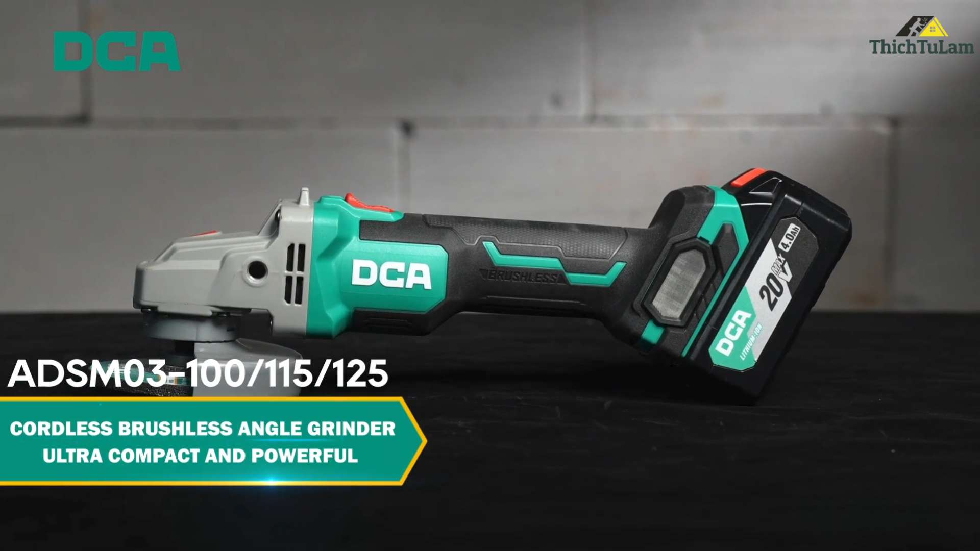Máy Mài Góc không chổi than Dùng Pin DCA ADSM03-100DM