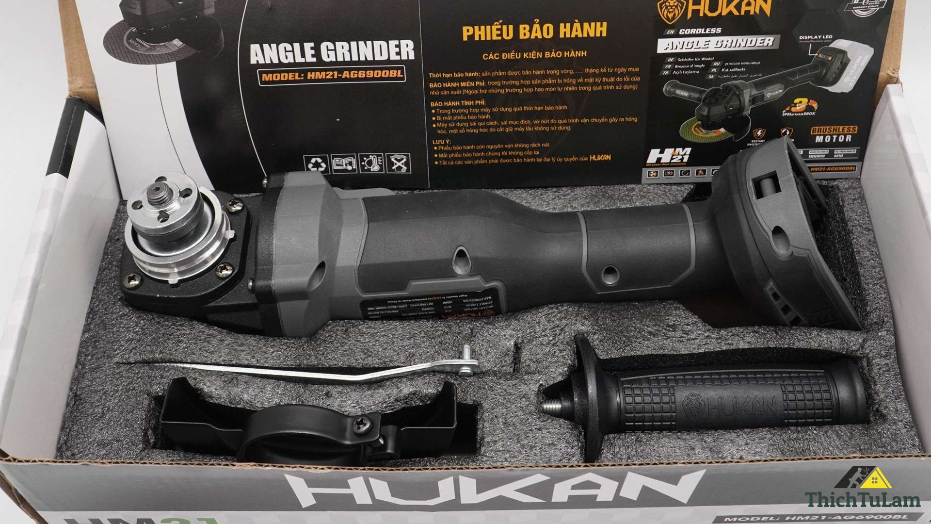máy mài góc pin Hukan HM21-AG6900BL