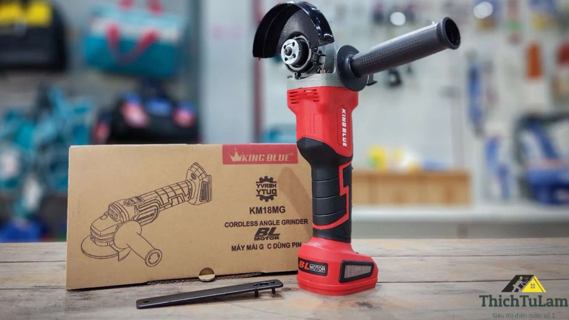 Máy Mài Góc Pin Kingblue KM18MG Chân Pin Makita