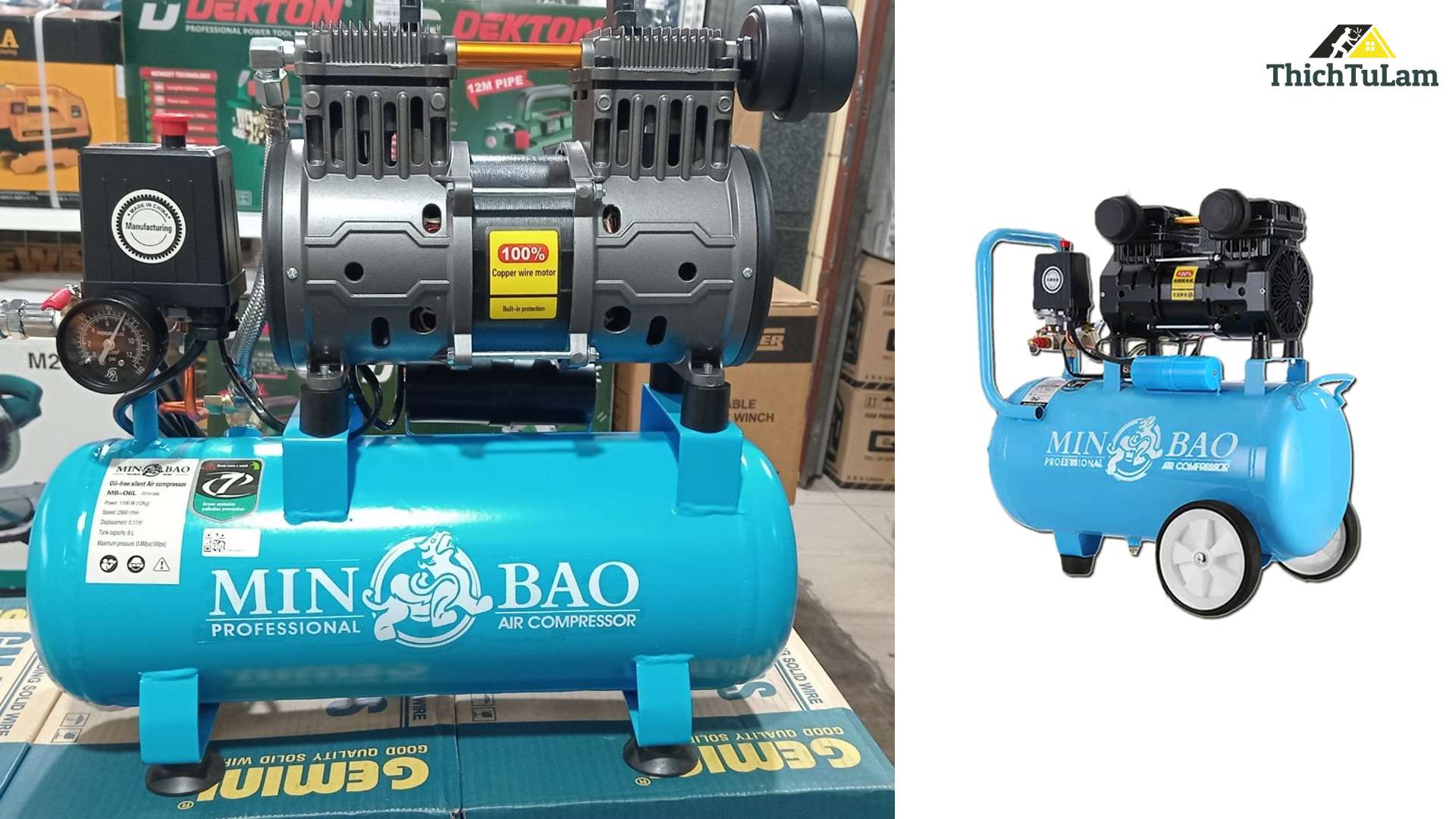 MÁY NÉN KHÍ KHÔNG DẦU MINBAO MB-O6L