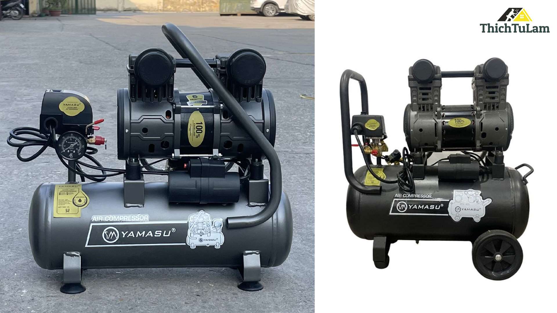 MÁY NÉN KHÍ KHÔNG DẦU TUA NHANH 12L YAMASU YMS-12L