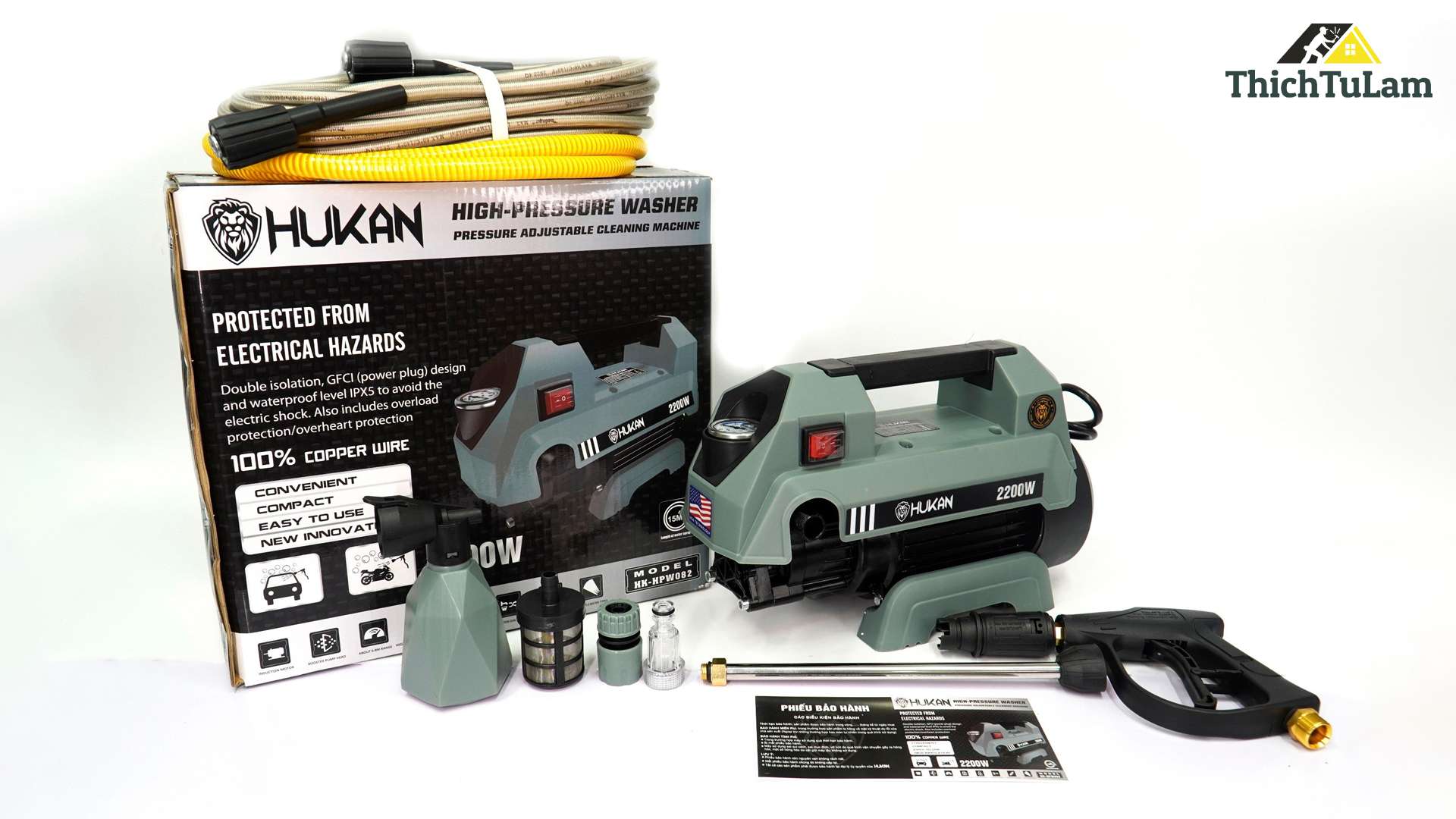 Máy Rửa Xe Điện Hukan HK-HPW082